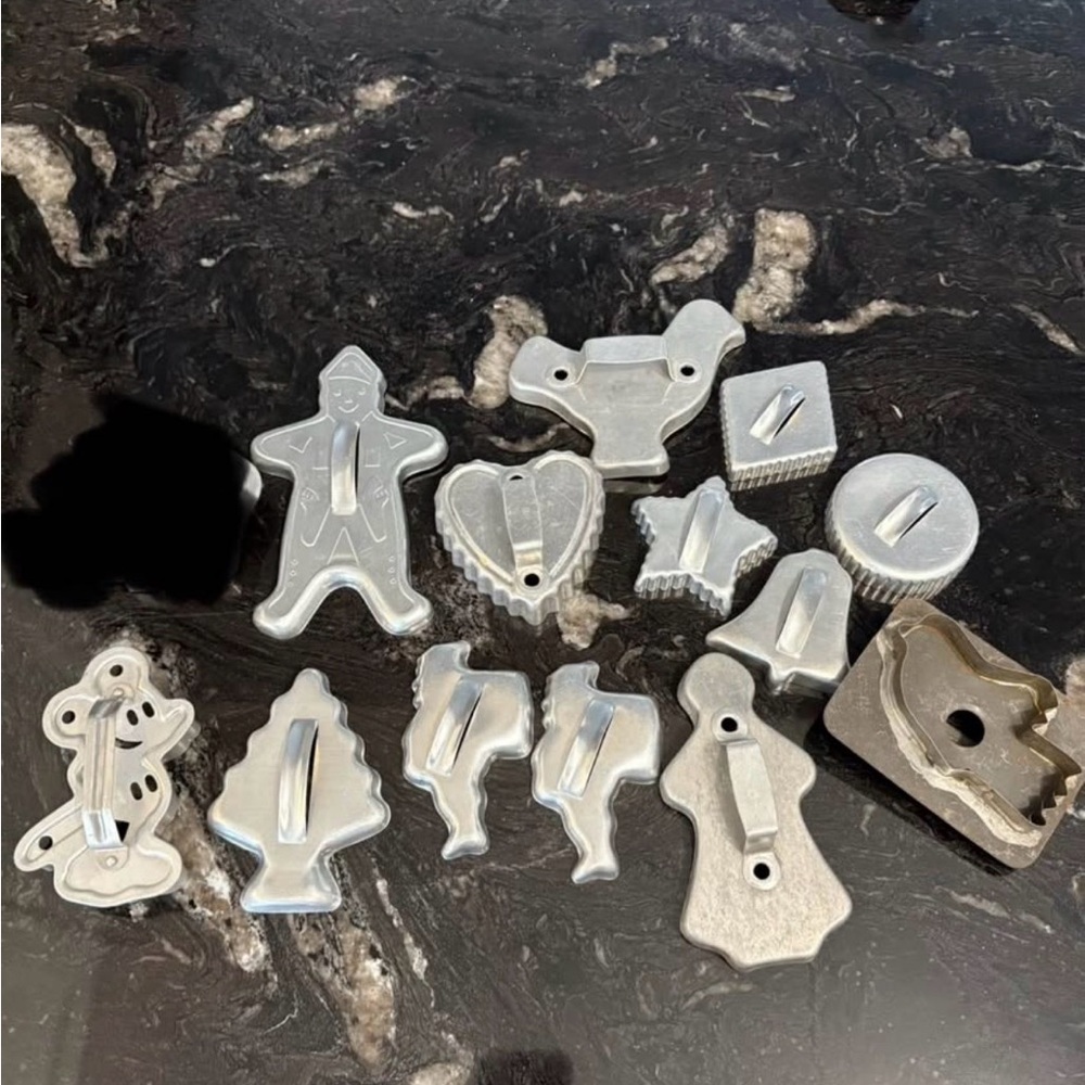 Vintage Metal Cookie Cutters Set